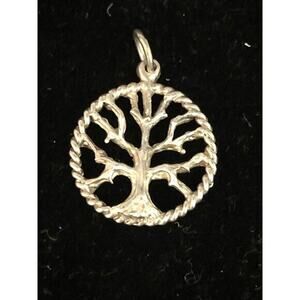 Sterling Silver 925 Tree Of Life Pendant Charm